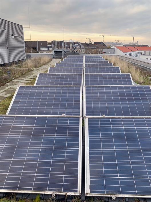 Inbetriebnahme der Solaranlage auf Gebäude 6 der Hochschule Düsseldorf